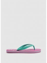 Pepe Jeans FOOTWEAR Japonki w kolorze różowo-turkusowym rozmiar: 37. Różowe klapki Pepe Jeans FOOTWEAR, bez wzorów, z jeansu, z otwartym noskiem, bez obcasa. Za 52.79 zł.