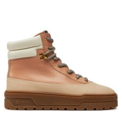 Botki Pollini. Brązowe botki Pollini, bez wzorów, bez obcasa, na płaskiej podeszwie, bez zapięcia. Za 2,049.00 zł.