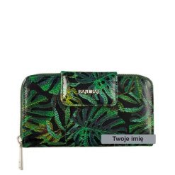 Grawerowany Portfel damski BajuBaj ze skóry naturalnej PD2006s161RFID PS. Zielone portfele bez wzorów, ze skóry. Za 180.50 zł.