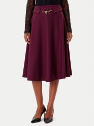 Rinascimento Spódnica trapezowa CFC0126216003 Bordowy Regular Fit. Czerwone spódnice Rinascimento, l, bez wzorów, z wiskozy, trapezowe. Za 469.99 zł.