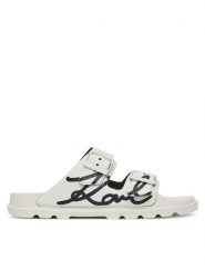 KARL LAGERFELD Klapki Kondo Tred KL80972 Biały. Białe klapki KARL LAGERFELD, bez wzorów, z tworzywa sztucznego, bez obcasa. Za 369.99 zł.