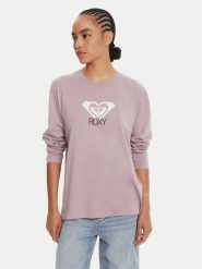 Roxy Bluzka Hangloose Art Ls ERJZT06035 Fioletowy Regular Fit. Fioletowe bluzki Roxy, s, bez wzorów, z bawełny, bez kołnierzyka, bez ramiączek. Za 109.99 zł.