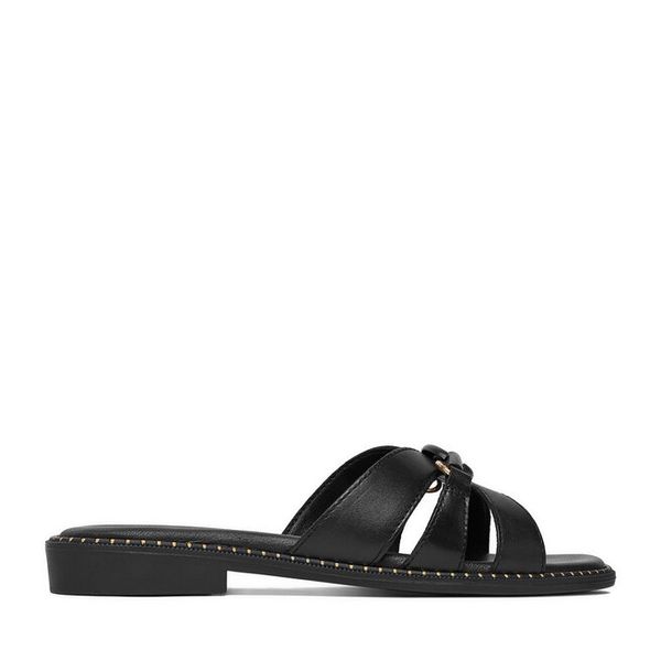 Klapki Lasocki. Czarne klapki Lasocki, bez wzorów, bez obcasa. Za 149.99 zł.