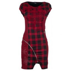 Desigual sukienka damska Roma XS burgund. Czerwone sukienki Desigual, xs, bez wzorów, bez kołnierzyka, bez ramiączek. W wyprzedaży za 314.00 zł.