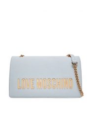 LOVE MOSCHINO Torebka JC4192PP1MKD0712 Błękitny. Niebieskie torebki klasyczne Love Moschino, bez wzorów, ze skóry, bez dodatków. Za 519.99 zł.