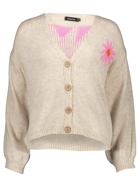 Sublevel Kardigan w kolorze beżowym rozmiar: M/L. Brązowe kardigany Sublevel, l, bez wzorów, ze splotem. Za 109.52 zł.