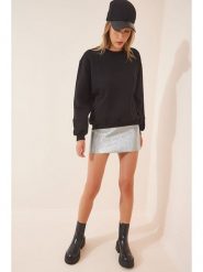 Happiness Istanbul Bluza w kolorze czarnym rozmiar: 40. Czarne bluzy Happiness Istanbul, bez wzorów, z bawełny, bez kaptura. Za 43.99 zł.
