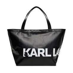 Torebka KARL LAGERFELD. Czarne shopper KARL LAGERFELD, bez wzorów, bez dodatków. Za 619.99 zł.