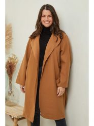 Curvy Lady Płaszcz przejściowy w kolorze karmelowym rozmiar: 48/50. Brązowe płaszcze Curvy Lady, bez wzorów, bez kaptura. Za 109.78 zł.