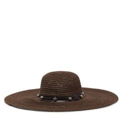 Kapelusz Liu Jo. Brązowe kapelusze Liu Jo, bez wzorów. Za 339.99 zł.