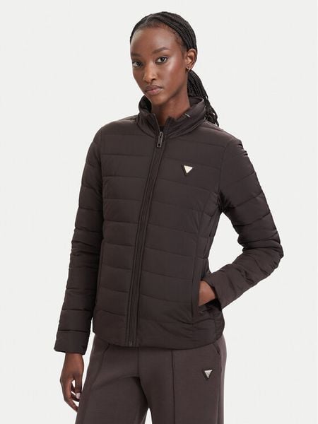 Guess Kurtka przejściowa V4YL04 WF3X0 Brązowy Regular Fit. Brązowe kurtki Guess, xxs, z aplikacjami, z syntetyku, bez kaptura. Za 507.99 zł.