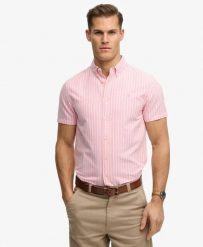 Superdry Koszula Preppy Oxford krótki rękaw z bawełny organicznej. Brązowe koszule Superdry, xl, bez wzorów, z bawełny, klasyczne, bez kołnierzyka, bez ramiączek. Za 282.85 zł.