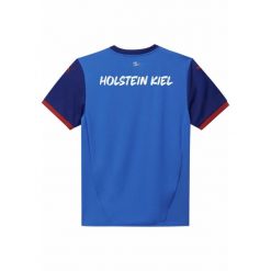 Młodzieżowa koszulka domowa Holstein Kiel 24/25 PUMA Ignite Blue Clyde Royal. Niebieskia bluzki Puma, m, bez wzorów, eleganckie, bez kołnierzyka, bez ramiączek. W wyprzedaży za 254.00 zł.