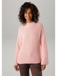 Aniston Sweter w kolorze jasnoróżowym rozmiar: 42. Różowe swetry Aniston, bez wzorów, ze splotem, bez ramiączek. Za 52.79 zł.