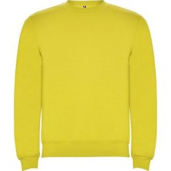 Bluza Unisex Dla Dorosłych Clasica Z Okrągłym Dekoltem. Żółte bluzy ROLY, m, bez wzorów, z bawełny, z kapturem. Za 73.99 zł.