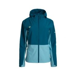 Kurtka damska typu soft shell LANETTE W, wodoodporna, wiatroszczelna i termiczna. Niebieskie kurtki sportowe Izas, bez wzorów, z softshellu, bez kaptura, trekkingowe. Za 443.43 zł.