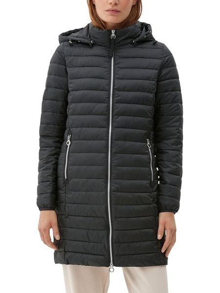 S.OLIVER RED LABEL Płaszcz pikowany w kolorze czarnym rozmiar: 38. Czarne płaszcze s.Oliver RED LABEL, s, bez wzorów, bez kaptura. Za 178.37 zł.