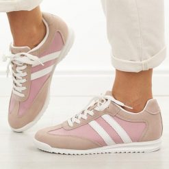 Różowe sportowe półbuty damskie McArthur Ma258w. Czerwone obuwie sportowe McArthur, na jesień, z dresówki, bez zapięcia. Za 219.00 zł.