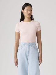 Levi's Koszulka "Hayes" w kolorze jasnoróżowym rozmiar: M. Różowe bluzki Levi's®, m, bez wzorów, z bawełny, bez kołnierzyka, bez ramiączek. Za 79.59 zł.