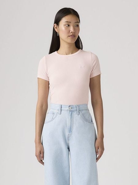 Levi's Koszulka "Hayes" w kolorze jasnoróżowym rozmiar: M. Różowe bluzki Levi's®, m, bez wzorów, z bawełny, bez kołnierzyka, bez ramiączek. Za 73.95 zł.