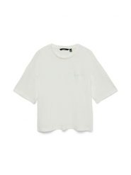 Vero Moda Koszulka w kolorze białym rozmiar: XL. Białe bluzki Vero Moda, xl, bez wzorów, z bawełny, bez kołnierzyka, bez ramiączek. Za 62.45 zł.
