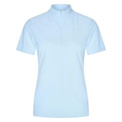 Damska koszulka do jazdy konnej HV Polo Lalu. Niebieskie koszulki polo HV POLO, bez wzorów, bez kołnierzyka, bez ramiączek. Za 221.50 zł.