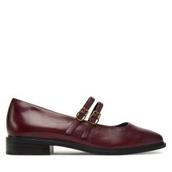 Baleriny Tamaris. Czerwone baleriny Tamaris, bez wzorów, bez obcasa. Za 389.99 zł.