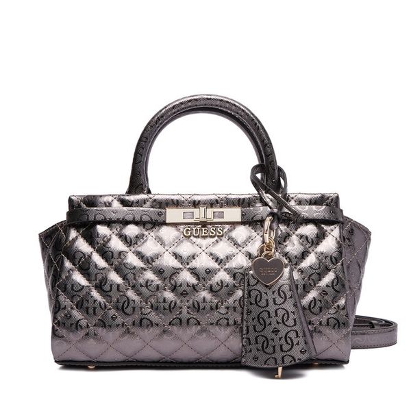 Torebka Guess. Szare torebki klasyczne Guess, z aplikacjami, bez dodatków. Za 389.99 zł.