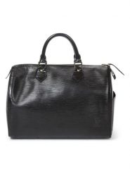 Louis Vuitton Skórzana torebka w kolorze czarnym - 32 x 22 x 18 cm rozmiar: onesize. Czarne torebki klasyczne Louis Vuitton, bez wzorów, z materiału, bez dodatków. Za 3,588.99 zł.