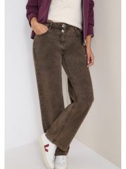 Cecil Dżinsy - Comfort fit - w kolorze brązowym rozmiar: W28/L32. Brązowe jeansy Cecil, l, z aplikacjami, z podwyższonym stanem. Za 228.38 zł.