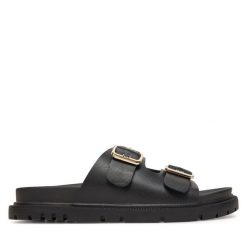 Klapki MEXX. Czarne klapki Mexx, bez wzorów, bez obcasa. Za 229.99 zł.