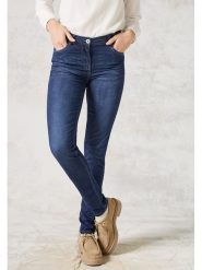 Cecil Dżinsy - Skinny fit - w kolorze granatowym rozmiar: W29/L30. Niebieskie jeansy Cecil, l, bez wzorów, z podwyższonym stanem. Za 114.44 zł.