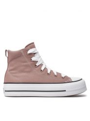Converse Trampki Chuck Taylor All Star Padded Lift Platform A11536C Brązowy. Brązowe trampki Converse, bez wzorów, z materiału, bez zapięcia. Za 259.99 zł.