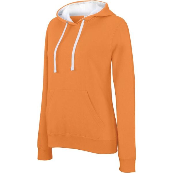Bluza damska z kapturem Kariban Contrastée. Niebieskie bluzy KARIBAN, s, bez wzorów, z bawełny, z kapturem. Za 131.50 zł.