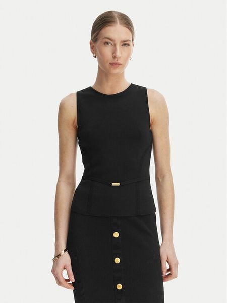 Marciano Guess Bluzka G6GR23 Z0760 Czarny Regular Fit. Czarne bluzki Marciano Guess, xl, z aplikacjami, z syntetyku, bez kołnierzyka, bez ramiączek. Za 251.99 zł.