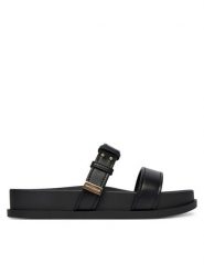 Armani Exchange Klapki XW002575 AF21266 UC001 Czarny. Czarne klapki Armani Exchange, bez wzorów, ze skóry, bez obcasa. Za 609.99 zł.