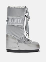 Śniegowce damskie Moon Boot ICON GLANCE SILVER SATIN BOOTS. Szare trapery i śniegowce Moon Boot. W wyprzedaży za 791.21 zł.