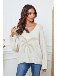 So Cachemire Sweter "Adandine" w kolorze beżowym rozmiar: L. Brązowe swetry So Cachemire, l, bez wzorów, z kaszmiru, bez ramiączek. Za 161.73 zł.