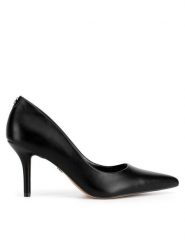 Nine West Szpilki WFA3045-1A Czarny. Czarne szpilki Nine West, bez wzorów, ze skóry, bez obcasa, na szpilce, bez zapięcia. Za 219.99 zł.