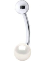 Pearl Addict Srebrny kolczyk z perłą do piercingu rozmiar: onesize. Białe kolczyki Pearl Addict, z perłą, srebrne. Za 173.99 zł.