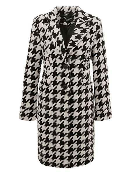 Aniston Płaszcz przejściowy w kolorze czarno-białym rozmiar: 42. Białe płaszcze Aniston, bez wzorów, bez kaptura. Za 113.10 zł.