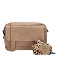 HIDE & STITCHES Skórzana torebka w kolorze beżowym - 21 x 14 x 4 cm rozmiar: onesize. Brązowe torby na ramię HIDE & STITCHES, bez wzorów, z materiału, na ramię, bez dodatków. Za 130.99 zł.