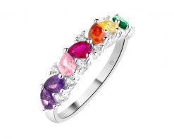 Pierścionek srebrny z cyrkoniami. Szare pierścionki Apart, z cyrkonią, srebrne. Za 199.00 zł.