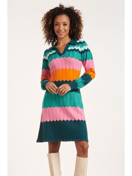 Smashed Lemon Sukienka dzianinowa ze wzorem rozmiar: XXL. Sukienki Smashed Lemon, na co dzień, xxl, bez wzorów, z dzianiny, bez kołnierzyka, bez ramiączek, midi, proste. Za 143.99 zł.