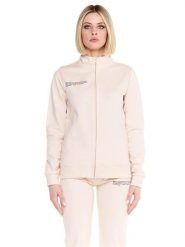 Bluza z bawełna z zamek błyskawiczny na co dzień. Czarne bluzy LEONE 1947 APPAREL, xs, bez wzorów, z bawełny, bez kaptura. Za 252.56 zł.