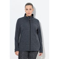 Damskie Bluza funkcyjna wąski krój stójka długi rękaw. Czarne bluzy Ulla Popken, plus size, bez wzorów, z elastanu, bez kaptura. W wyprzedaży za 279.99 zł.