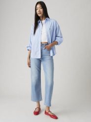 Levi's Dżinsy - Straight fit - w kolorze błękitnym rozmiar: W31/L29. Niebieskie jeansy Levi's®, l, z aplikacjami, z podwyższonym stanem. Za 226.95 zł.