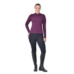 Damska bluza jeździecka z długim rękawem z meshu Dublin. Fioletowe bluzy DUBLIN, xl, bez wzorów, z materiału, bez kaptura. Za 346.00 zł.