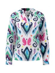 FYNCH-HATTON Lniana bluzka w kolorze białym ze wzorem rozmiar: 40. Białe bluzki Fynch-Hatton, bez wzorów, ze lnu, bez kołnierzyka, bez ramiączek. Za 121.99 zł.