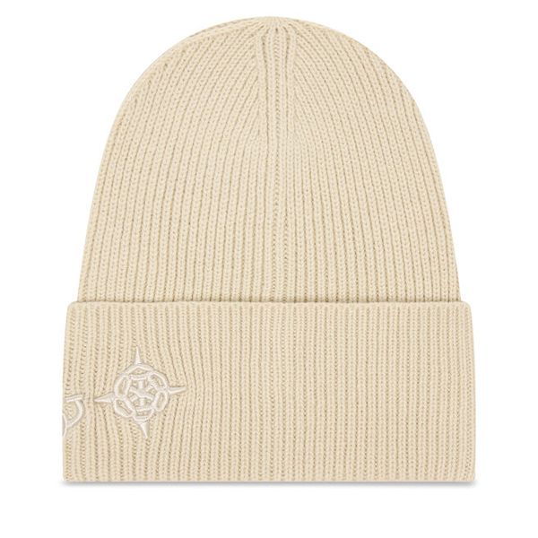 Czapka Guess. Brązowe czapki Guess, z aplikacjami. Za 109.99 zł.